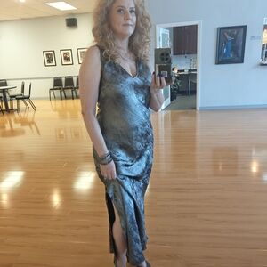 Elegant Metallic Cocktail Dress